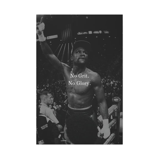 Floyd Mayweather Motivational Canvas - No Grit No Glory