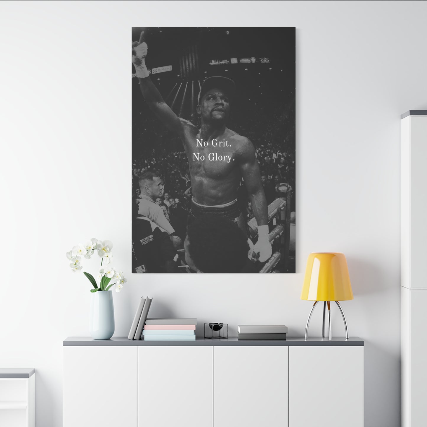 Floyd Mayweather Motivational Canvas - No Grit No Glory